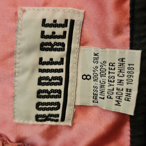 Vtg ROBBIE BEE Vibrant Multicolor Floral Mod Satin Halter Silk Dress - Picture 11 of 12